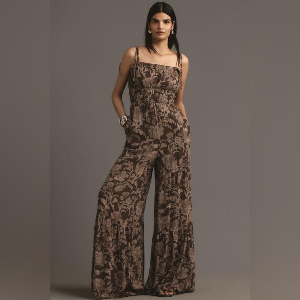 Hutch Smocked Floral Jumpsuit